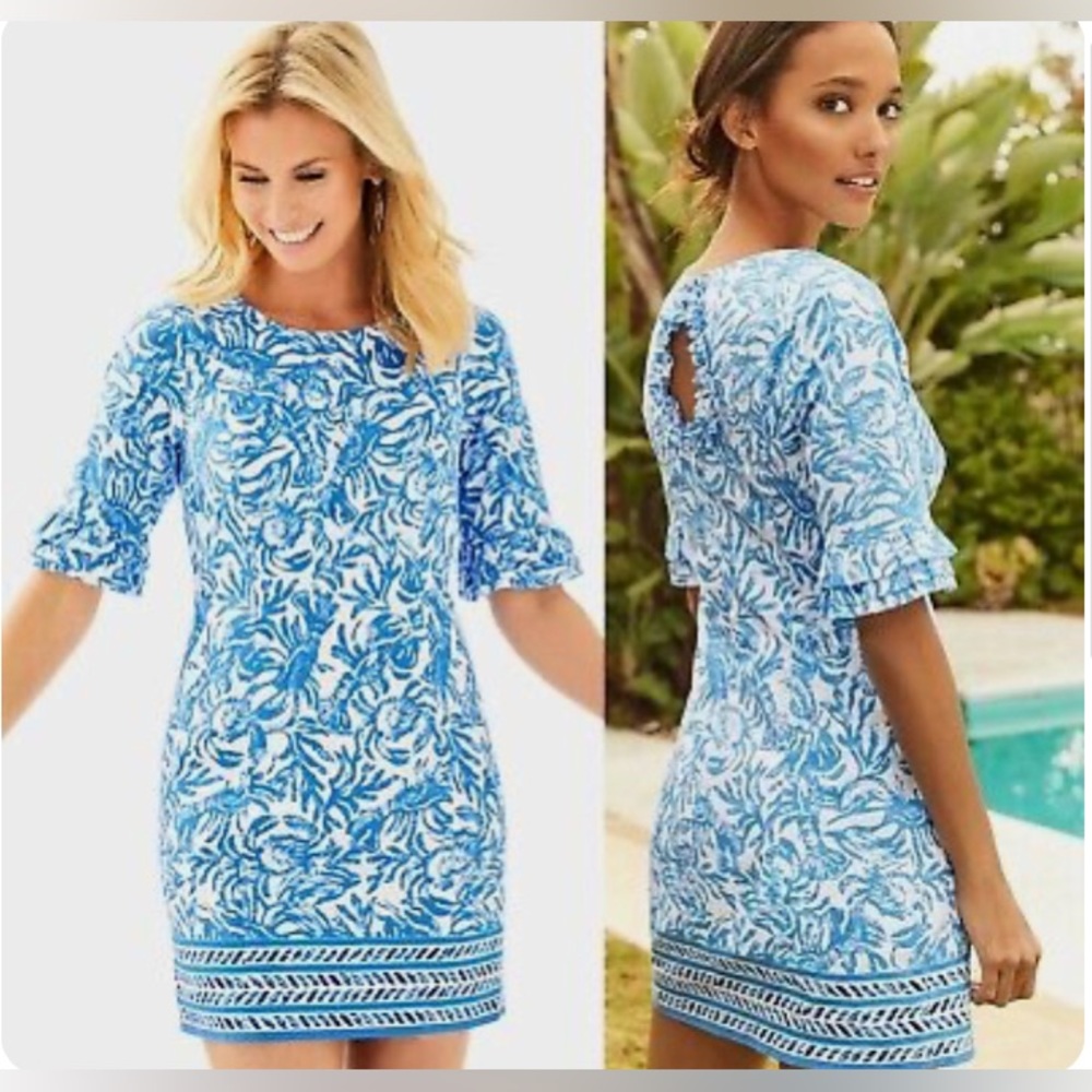 Lilly Pulitzer Fiesta Stretch Dress in On A Roll Size 10 NWT